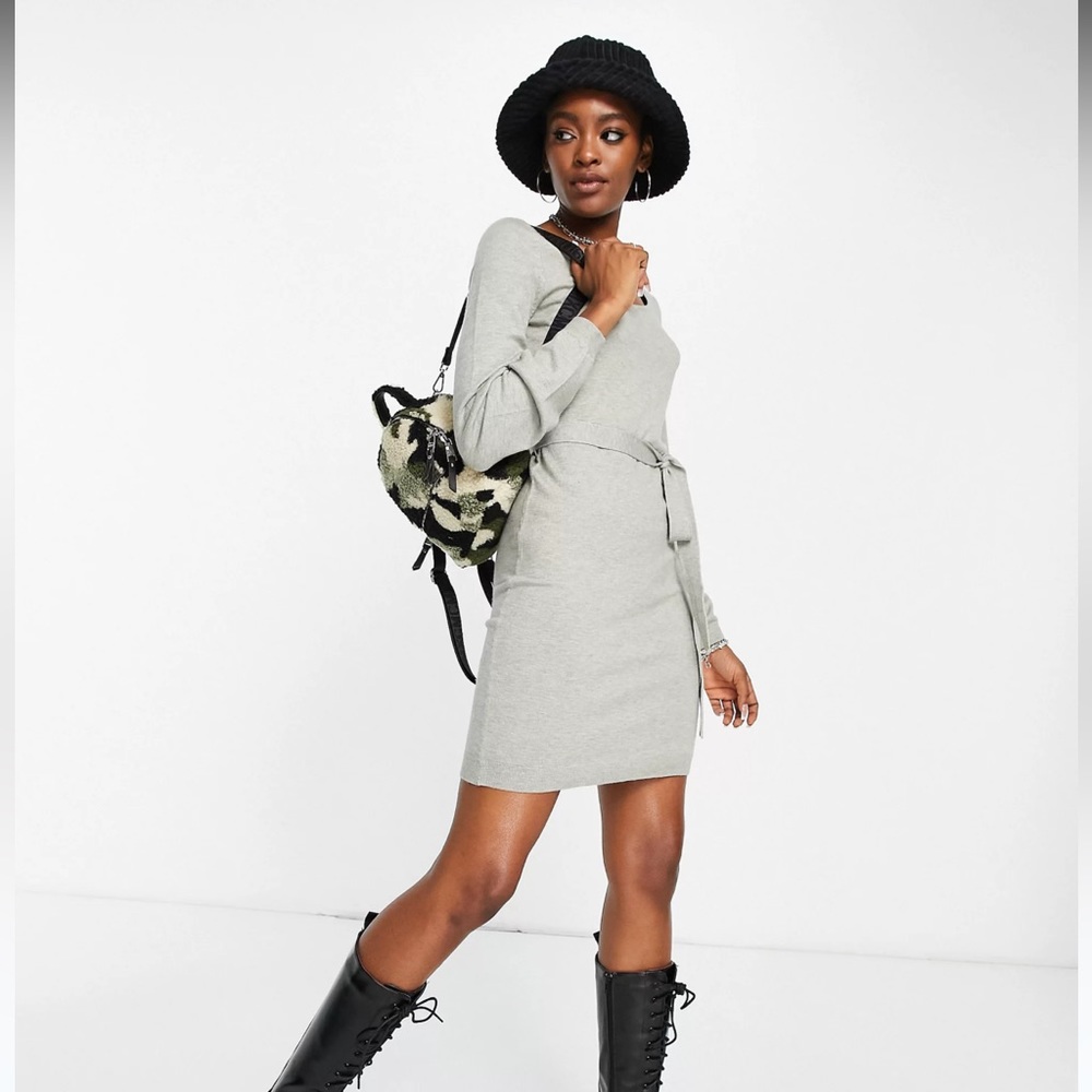 ASOS gray sweater dress size 4